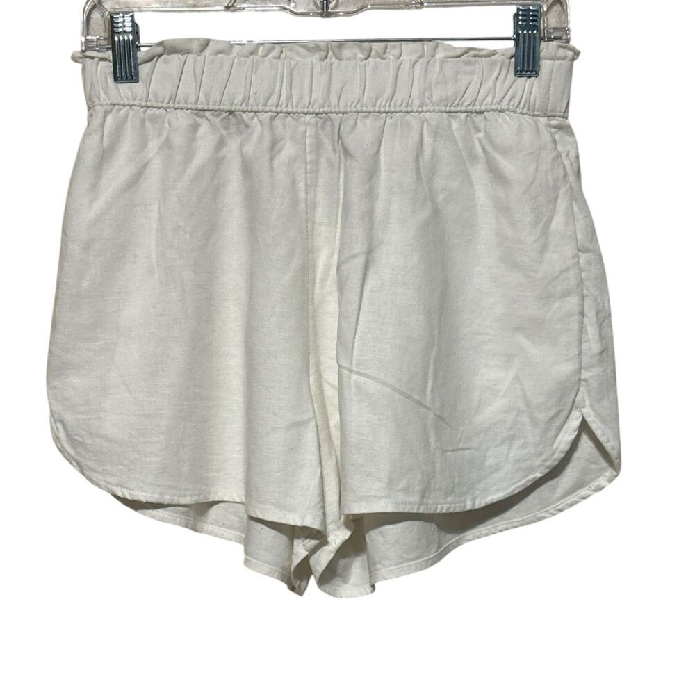 Women’s XS Elastic Waist Casual SummerUniversal Thread White Linen Blend Shorts